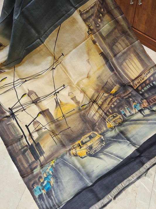 Calcutta Stories – Pure Tussar Silk Saree