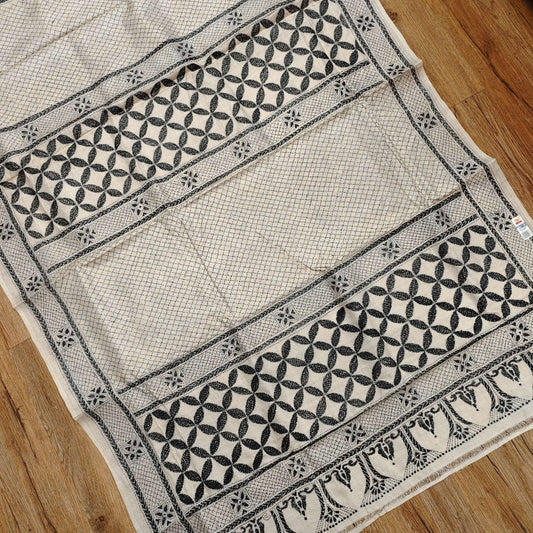 Kantha Stitch on pure Tussar