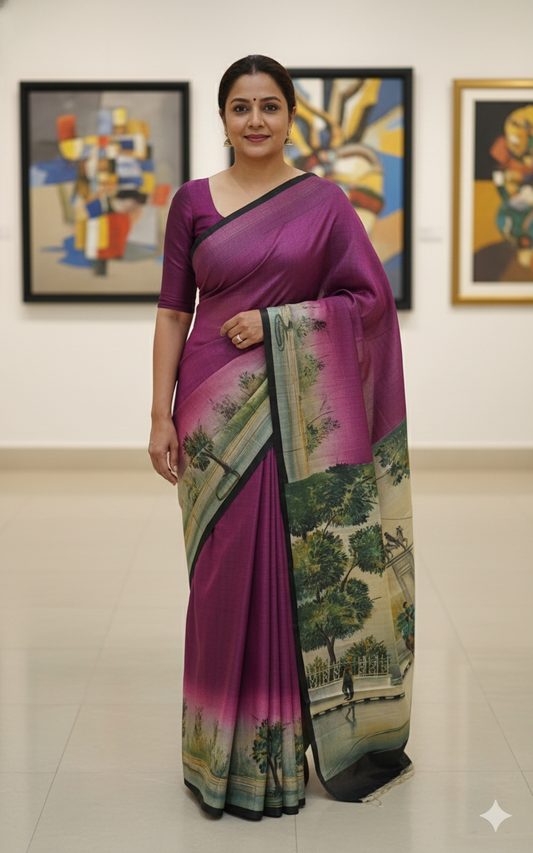 Calcutta Stories – Pure Tussar Silk Saree