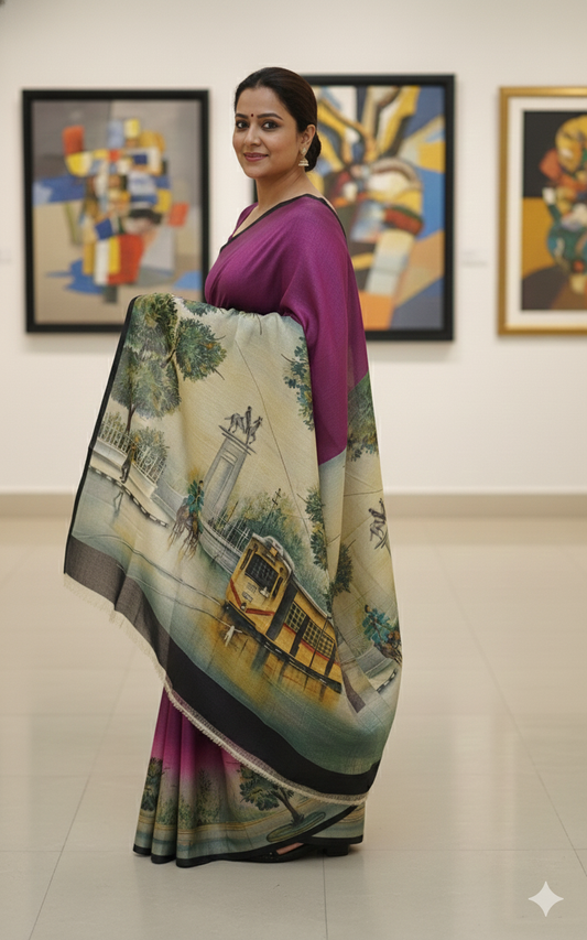 Calcutta Stories – Pure Tussar Silk Saree