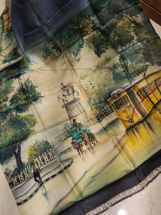 Calcutta Stories – Pure Tussar Silk Saree
