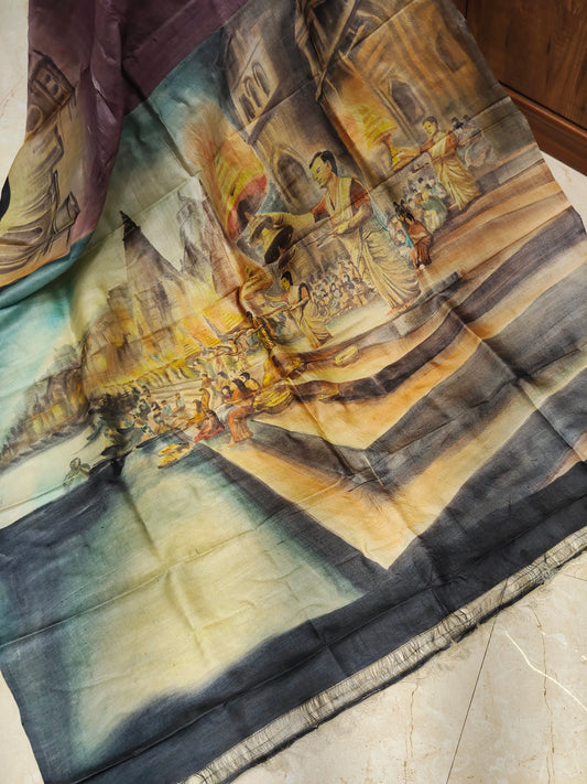Calcutta Stories – Pure Tussar Silk Saree