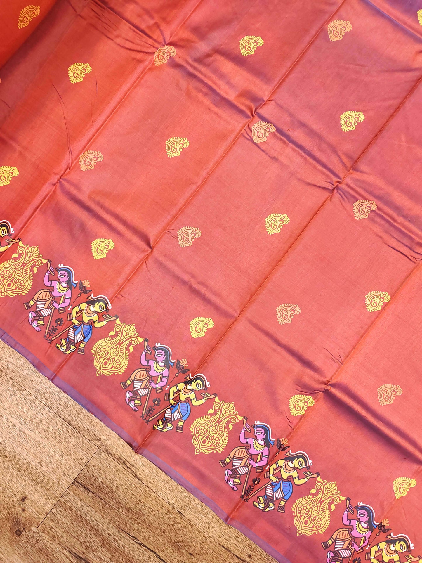 Jamini Roy Inspired Bishnupuri Silk Saree
