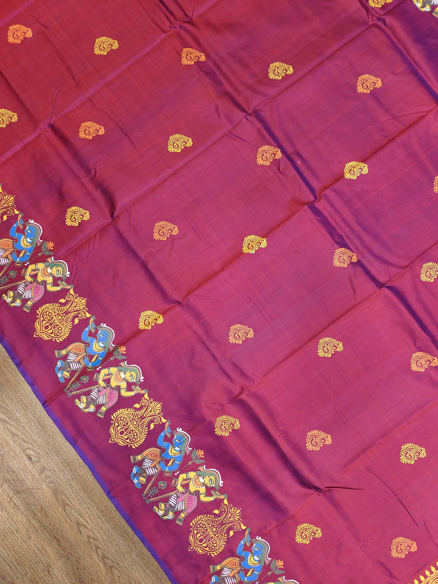 Jamini Roy Inspired Bishnupuri Silk Saree