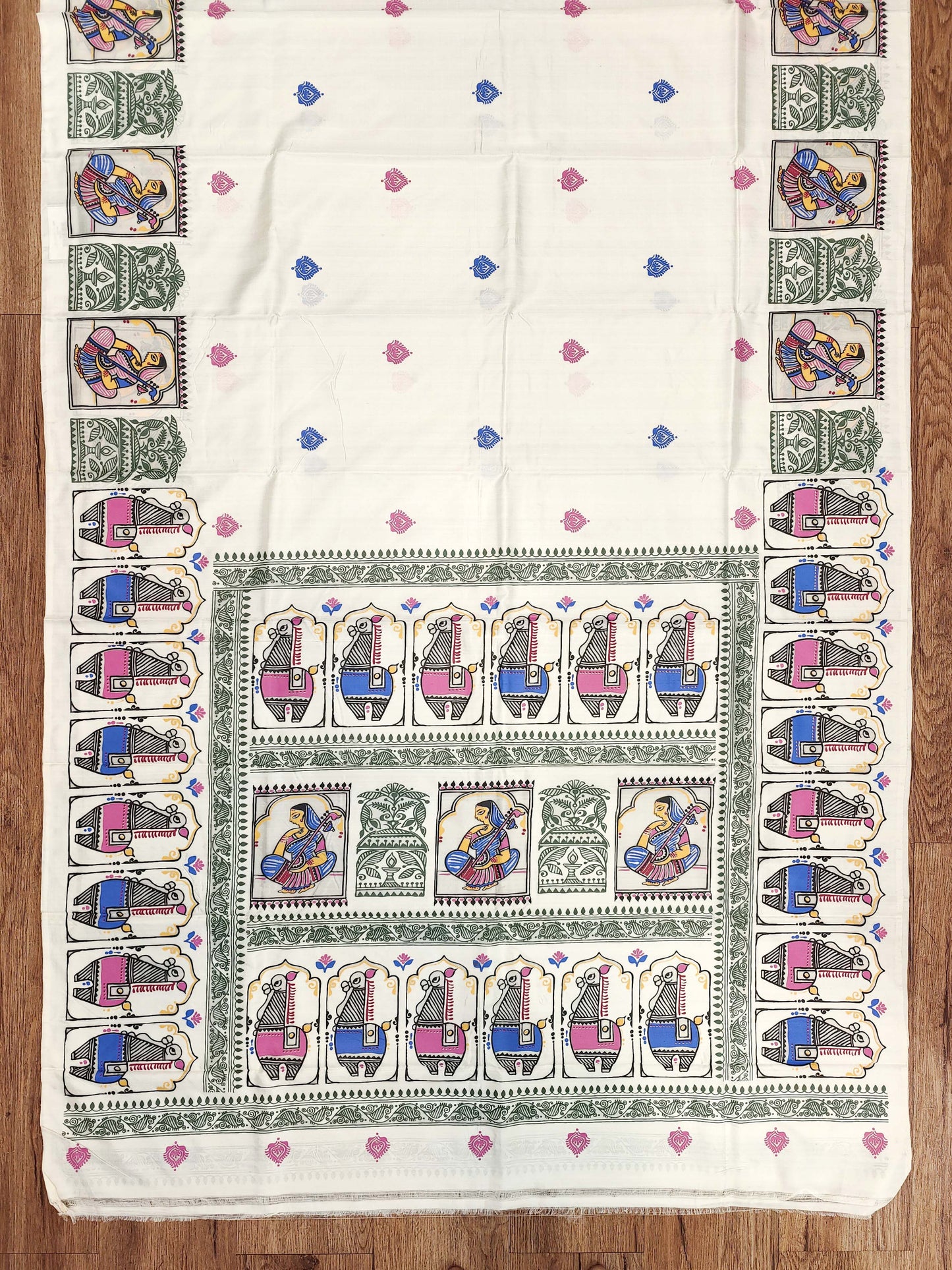 Jamini Roy Inspired Bishnupuri Silk Saree