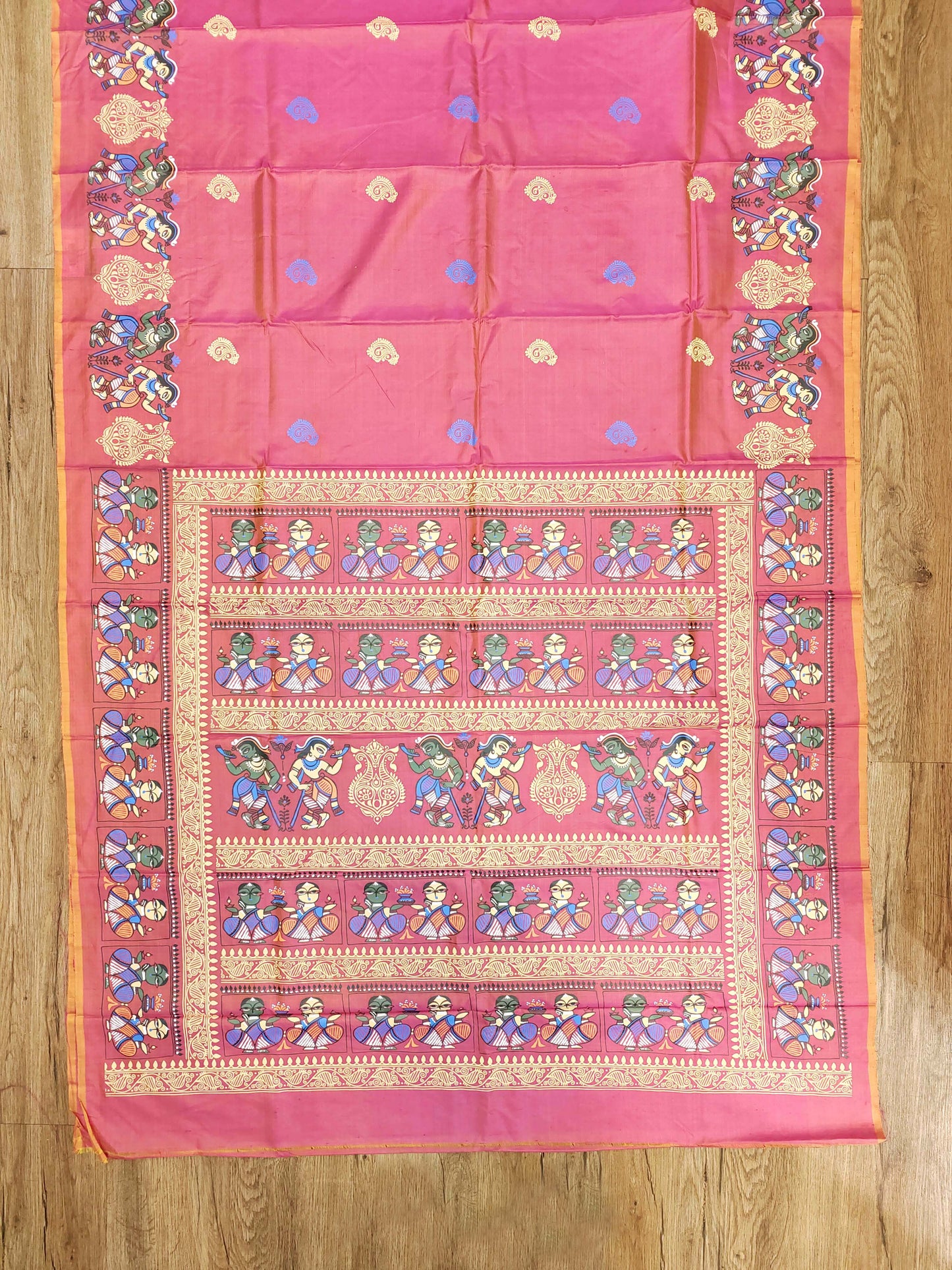 Jamini Roy Inspired Bishnupuri Silk Saree
