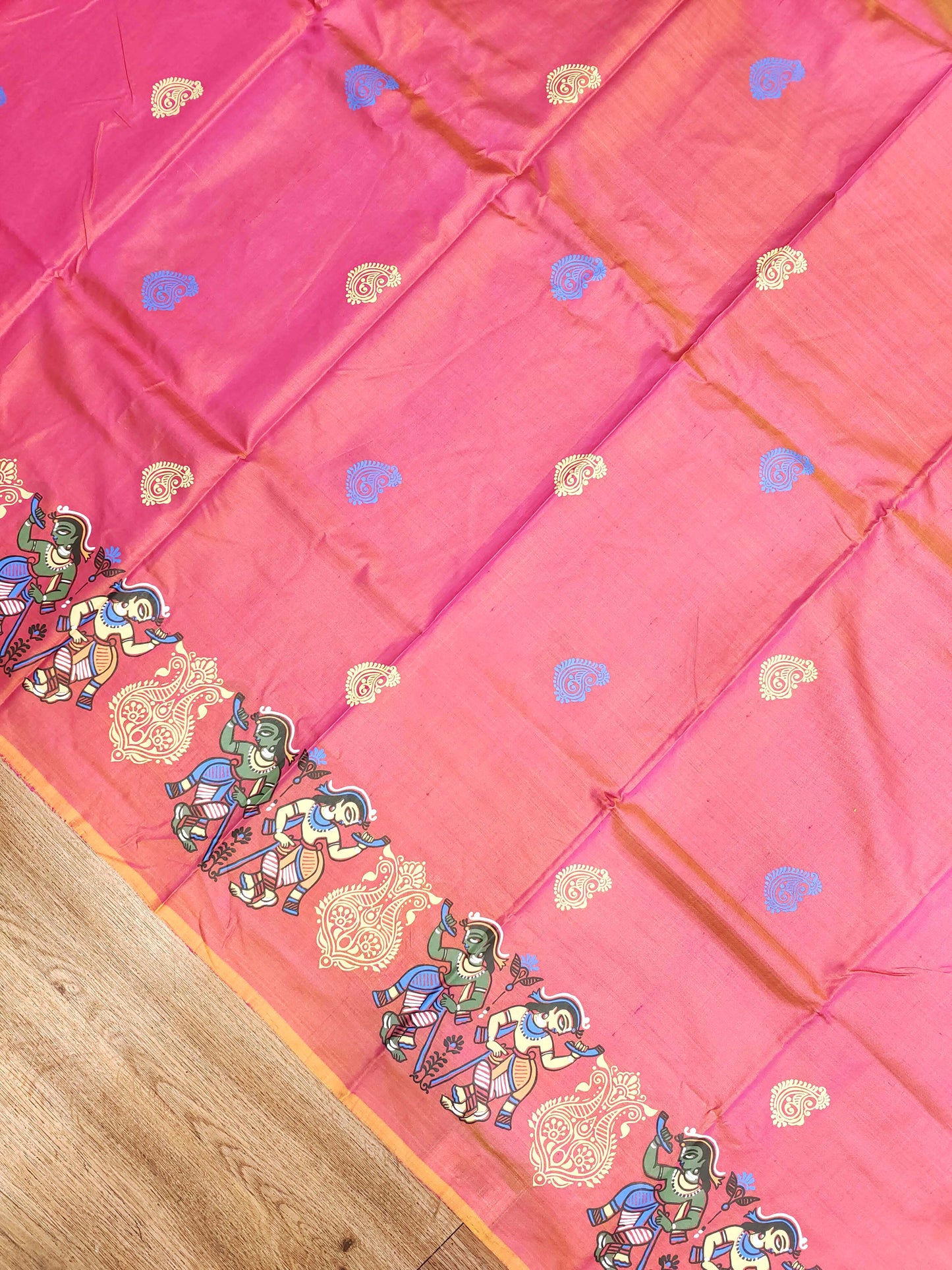 Jamini Roy Inspired Bishnupuri Silk Saree