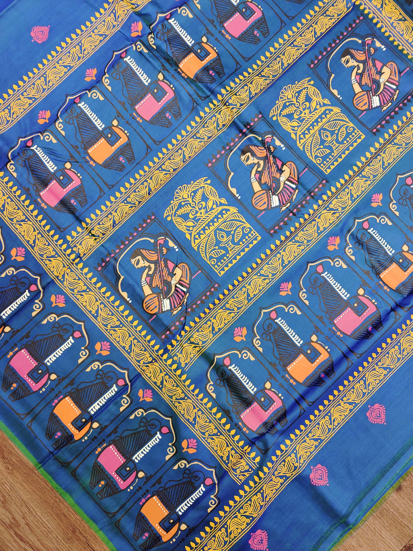 Jamini Roy Inspired Bishnupuri Silk Saree
