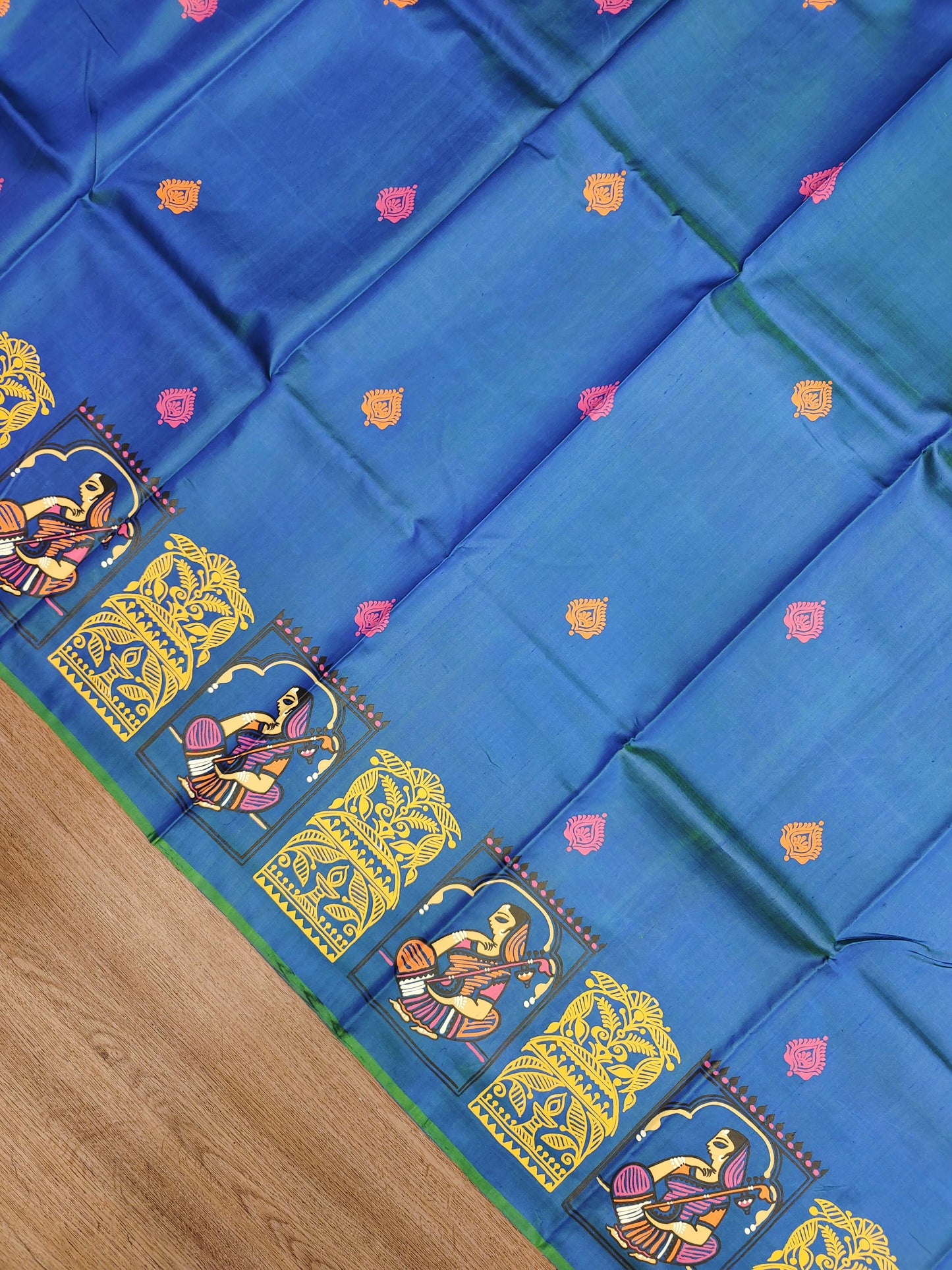 Jamini Roy Inspired Bishnupuri Silk Saree