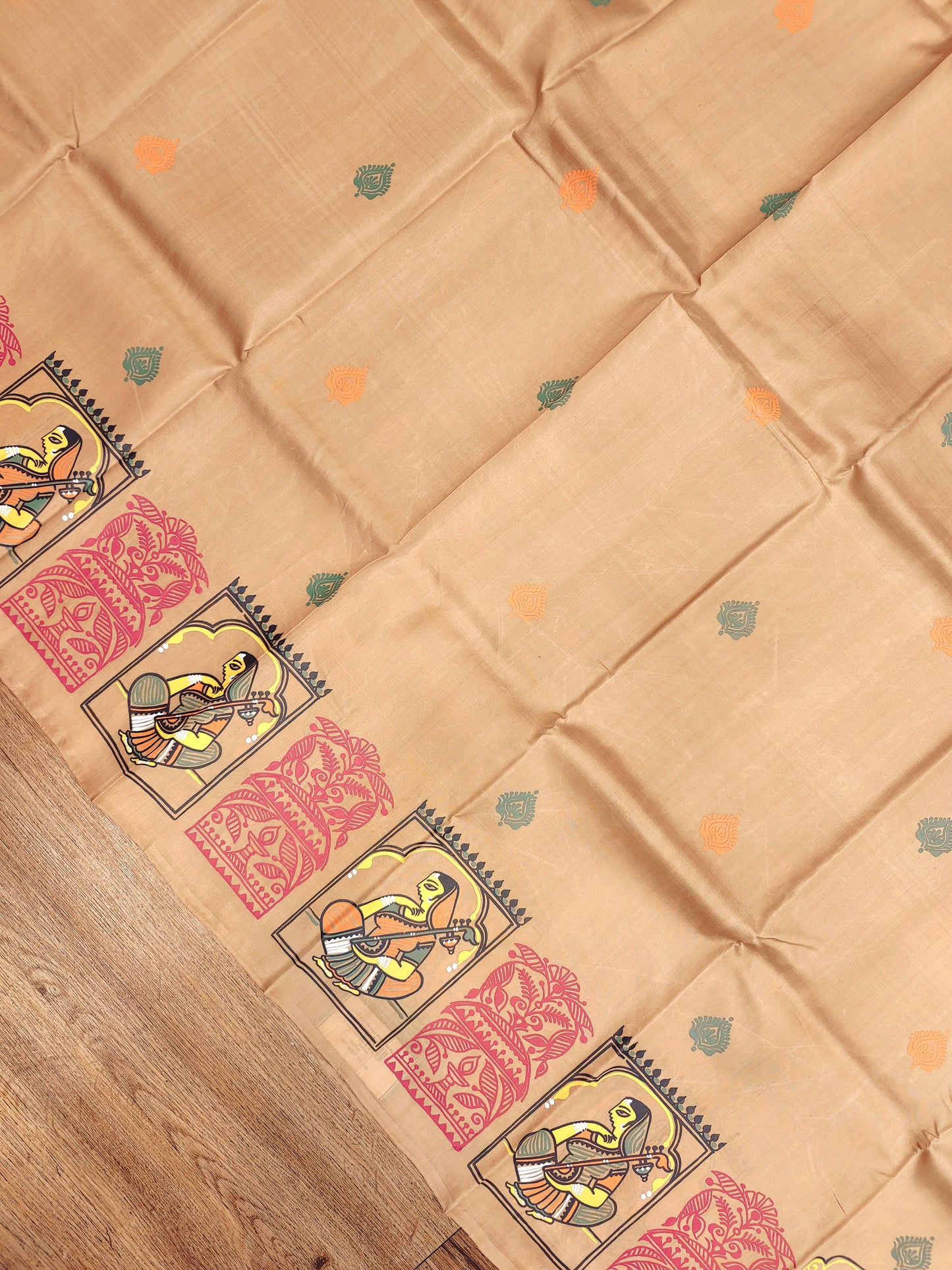 Jamini Roy Inspired Bishnupuri Silk Saree